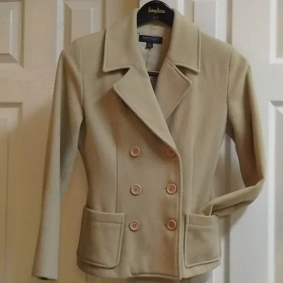 Vintage Karen Kane Camel Wool Pea-coat